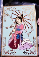 Gorgeous NEW Mulan As A Geisha Sitting With Parasol Ornate Jumbo Fantasy Pin picture