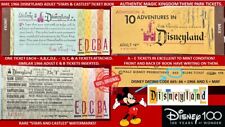 1966 Disneyland ADULT A B C D E TICKET Book STARS & CASTLES WATERMARK TICKETS P1 picture