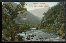 Early Merced River Canyon Yosemite Park Valley Vintage Postcard picture