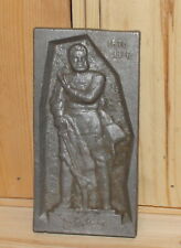 Vintage Bulgaria souvenir metal plaque figurine Hristo Botev picture