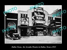 OLD LARGE HISTORIC PHOTO OF DALLAS TEXAS VIEW OF THE ARCADIA THEATER c1925 picture