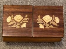 Vtg Music Jewelry/Trinket Box Reuge Lacquered Wood Edelweiss Swiss Musical picture