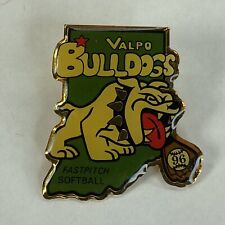 Vintage Valpo Bulldogs Indiana Girls Softball Fastpitch 1996 Hat Pin Lapel Pin picture