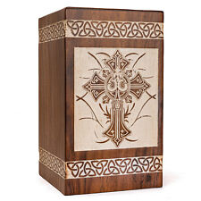 Displayex India Engraved Cross Cremation Urn Human Ashes - Urns for Adult Male picture