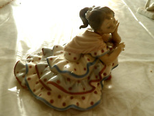 Lladro Spain Flamenco Dancer #5389 Deep In Thought Valencian Girl Figurine picture