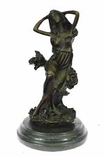 Western 100% pure Bronze Marble Art flower girl sculpture Home Office Decor Sale picture