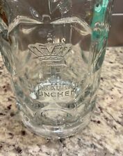 VNTAGE HB Hofbrauhaus Munchen German Glass 8” Dimpled Beer Mug picture