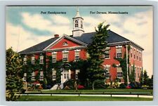 Fort Devens MA-Massachusetts, Post Headquarters, Vintage Postcard picture
