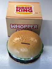 Burger King Whopper Ceramic Coin Bank with Box 1983 Berman & Anderson Inc picture