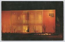 St Louis Missouri~KMOX Radio Building @ Night~CBS~1950s Postcard picture