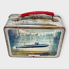 1960 USS SEAWOLF Submarine Metal LunchBox by Thermos Brand Products Vintage picture