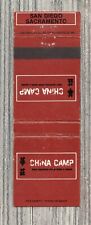 Matchbook Cover-China Camp Saloon San Diego Sacramento California-8182 picture