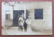 Tsarist Russia photo postcard 1912s Leo TOLSTOY peasants visit. Letter ZARUDNY picture