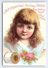Victorian Trade Card J&P Coats Best Six Cord Thread Knapp & Co Lith New York NY picture