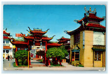 1956 Enchanting Chinese Settlement Los Angeles California CA Posted Postcard picture