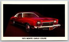 Postcard 1973 Chevrolet Monte Carlo Coupe ad P147 picture