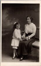 Real Photo Postcard Portrait of a Mother and Daughter picture