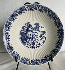 Vintage Royal China Windmill Serving Bowl Blue & White 8  1/2” x 2”  2 Available picture