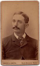 ANTIQUE CDV CIRCA 1890s HEATH FIRST COURT JUSTICE HANDSOME MAN BERWICK MAINE picture