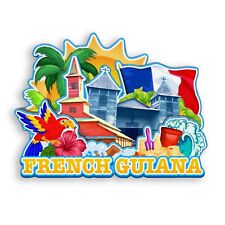 French Guiana France Refrigerator magnet 3D travel souvenirs wood craft gifts picture
