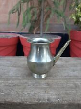 1900s Old Vintage German Silver Hand Forged Primitive Holy Water Pot With Spout  picture