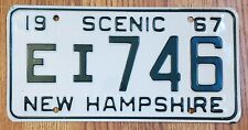 1967 NEW HAMPSHIRE NH LICENSE PLATE TAG # '746'; CHESHIRE COUNTY; See Pictures picture