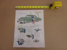 1951 Chevrolet Styleline ORIGINAL vintage print magazine advertisement ad picture