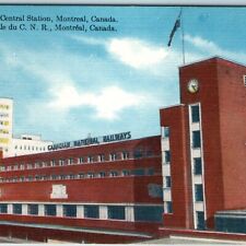 c1940s Montreal Canada Canadian National Railways CNR Central Station Depot A206 picture