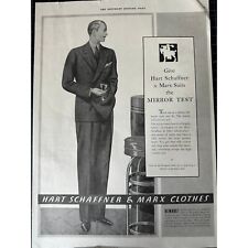 Vintage 1934 hart schaffner & marx suits print ad picture