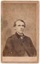 ANTIQUE CDV CIRCA 1860s E.H. ALLEY HANDSOME OLDER MAN IN SUIT TOLEDO OHIO picture