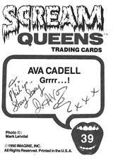 Ava Cadell Autographed 1990 Scream Queens Set 1 Card Actress Model #39 picture