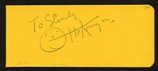 Otto Kruger d1974 signed 2x5 autograph on 11-10-47 at Biltmore Theater Hollywood picture