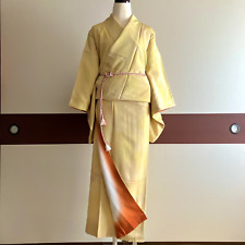 Kimono Japanese Yellow Gradation Simple Silk picture