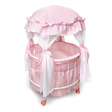 The Ashton-Drake Galleries Royal Baby Pink Domed Canopy Baby Doll Crib & Bedding picture