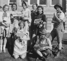 3Z Photograph Women Kid Costumes Lollipops Suckers Dolls Bonnet 1940's Matilda picture