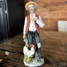 Homeco Male Farmer J434 Vintage Rooster 10.5” Figure picture