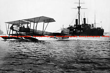 F015616 Commander Samson and Short Hydroplane of British Navy. Cornwall. 1912 picture