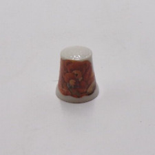VTG Teddy Bear Father & Son Reading Time Porcelain Thimble picture