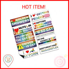 10 Pcs LGBT Prank Magnetic Bumper Stickers, Classic Style picture