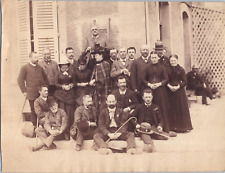 France, Auvergne, visitors to the Château de Murol, vintage print, ca.1880 print run v picture