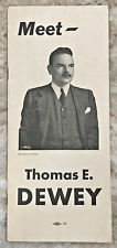Meet Thomas E. Dewey 1940 GOP United States Presidential Campaign Brochure A735 picture