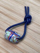 African Trade Bead Old Antique Venetian French Cross Confetti Blue RARE picture