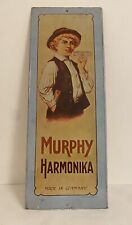 Vintage Metal Tin Advertising Sign Murphy Harmonika Germany Made In USA 1974 picture