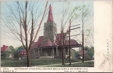 SUMMIT New Jersey Postcard METHODIST EPISCOPAL CHURCH De Forest Ave. 1910 Cancel picture