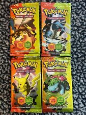 Empty Pokemon Opened Booster EX Fire Red Leaf Green Art Set - x4 packs picture