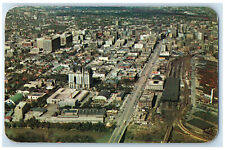 1953 Aerial View Main Street Portage Winnipeg Manitoba Canada Postcard picture