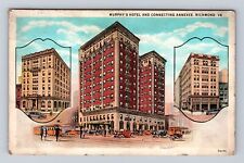 Richmond VA-Virginia, Murphy's Hotel, Advertisement, Antique, Vintage Postcard picture