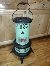 Vintage Antique Perfection Oil Kerosene Parlor Cabin Heater Stove Decor Teal picture