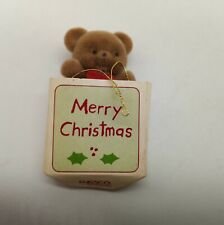 1985 ENESCO Bear in Gift Bag  Merry Christmas Ornament  picture