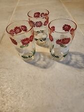 Antique 1940s Red White And Green 4oz Juice Cups picture